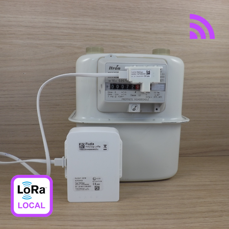 FM232g IoT sensor for gas monitoring on meter